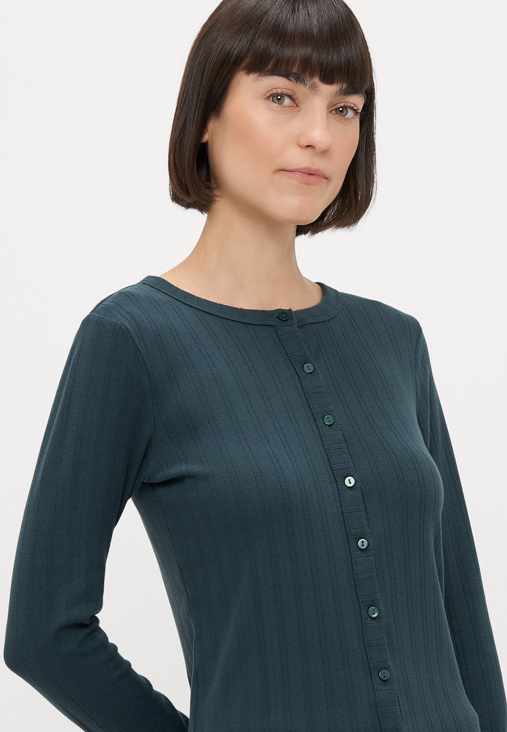 Abercrombie & Fitch POINTELLE LONG SLEEVE SHIRT