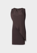 Vero Moda VMLIBERTY SHORT DETAIL DRESS  - Jersey dress - chocolate torte