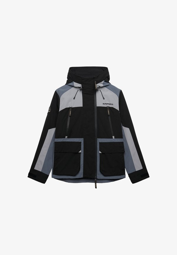 Superdry & Co SUPERDRY HOODED COLOUR BLOCK WINDBREAKER JACKET.. - Summer jacket - black