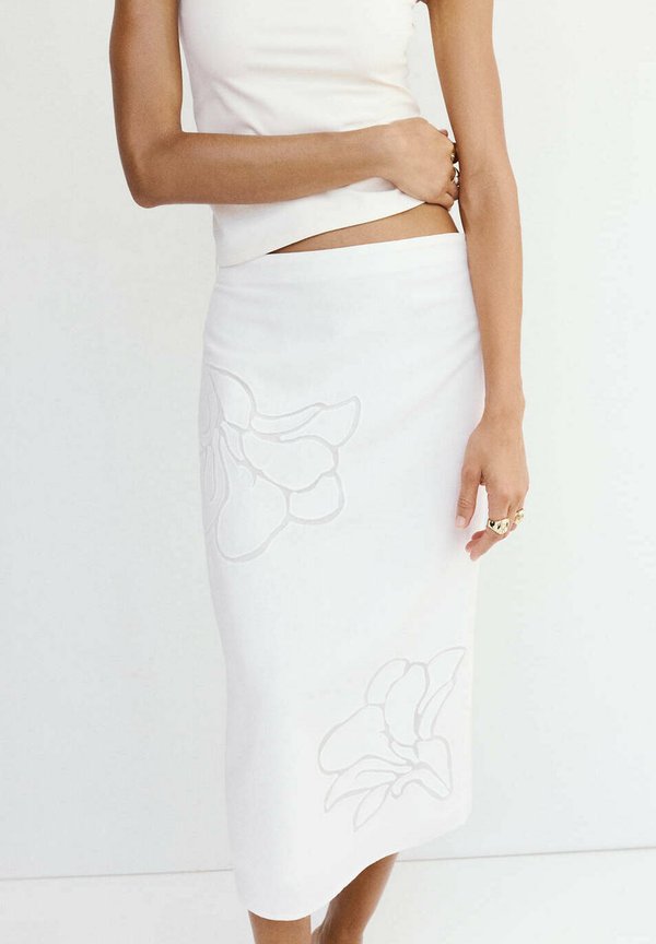 Mango ADULT - Pencil skirt - white