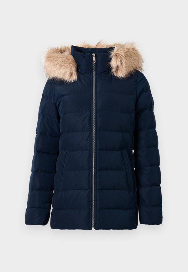 Tommy Hilfiger SLIM JACKET WITH FUR - Winter jacket - dark night navy