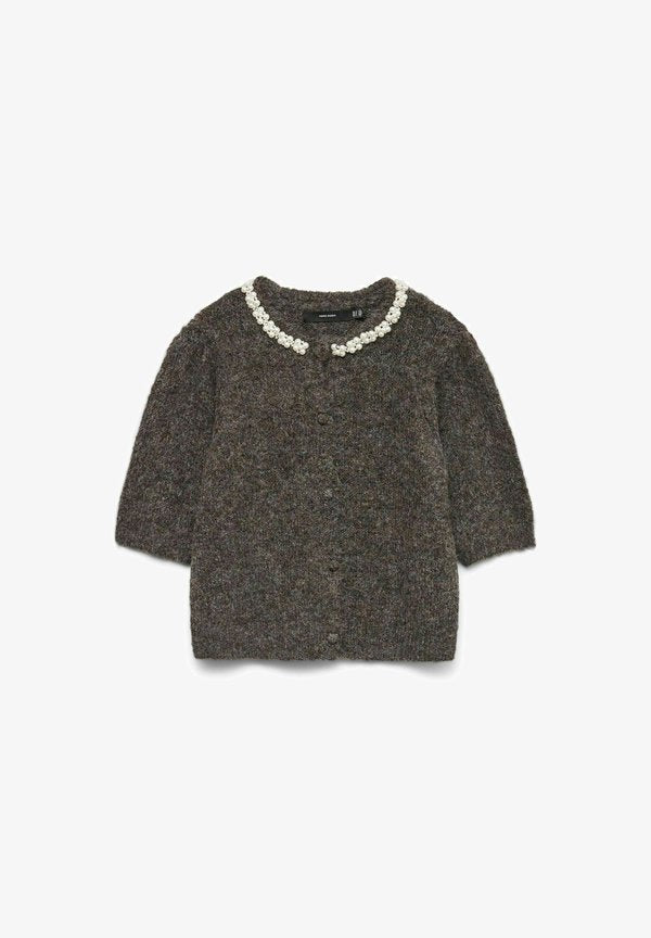 Vero Moda Knitted VMOCEAN Knit - Cardigan - chocolate torte