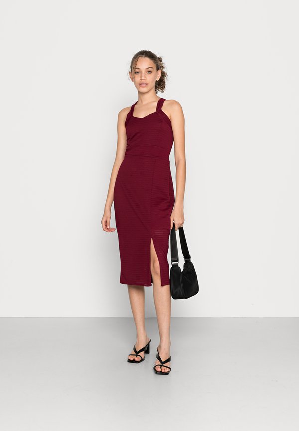 WAL G. JIMMY CROSS OVER MIDI DRESS