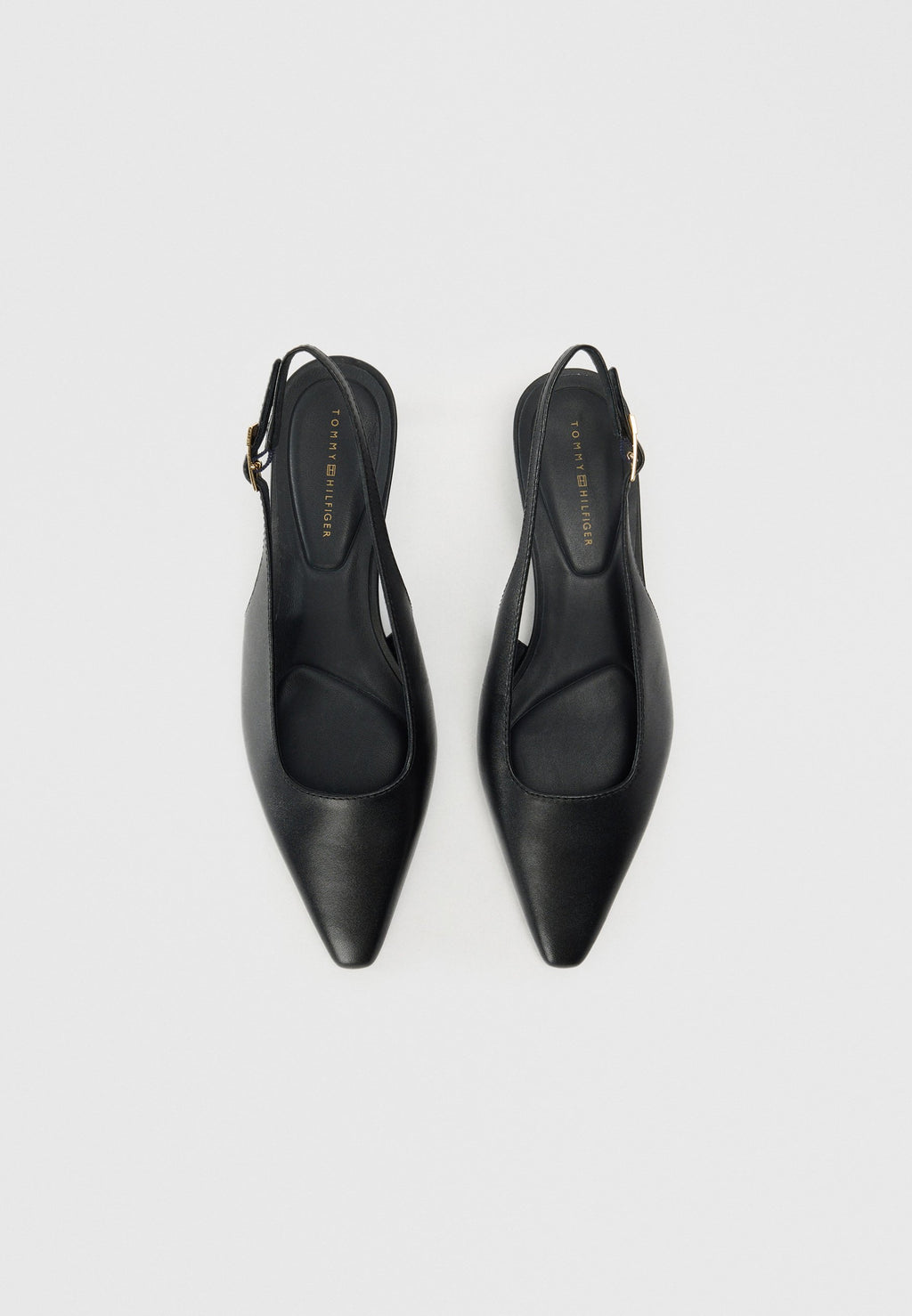 TH MONOGRAM LEATHER SLINGBACK KITTEN HEELS Media 4
