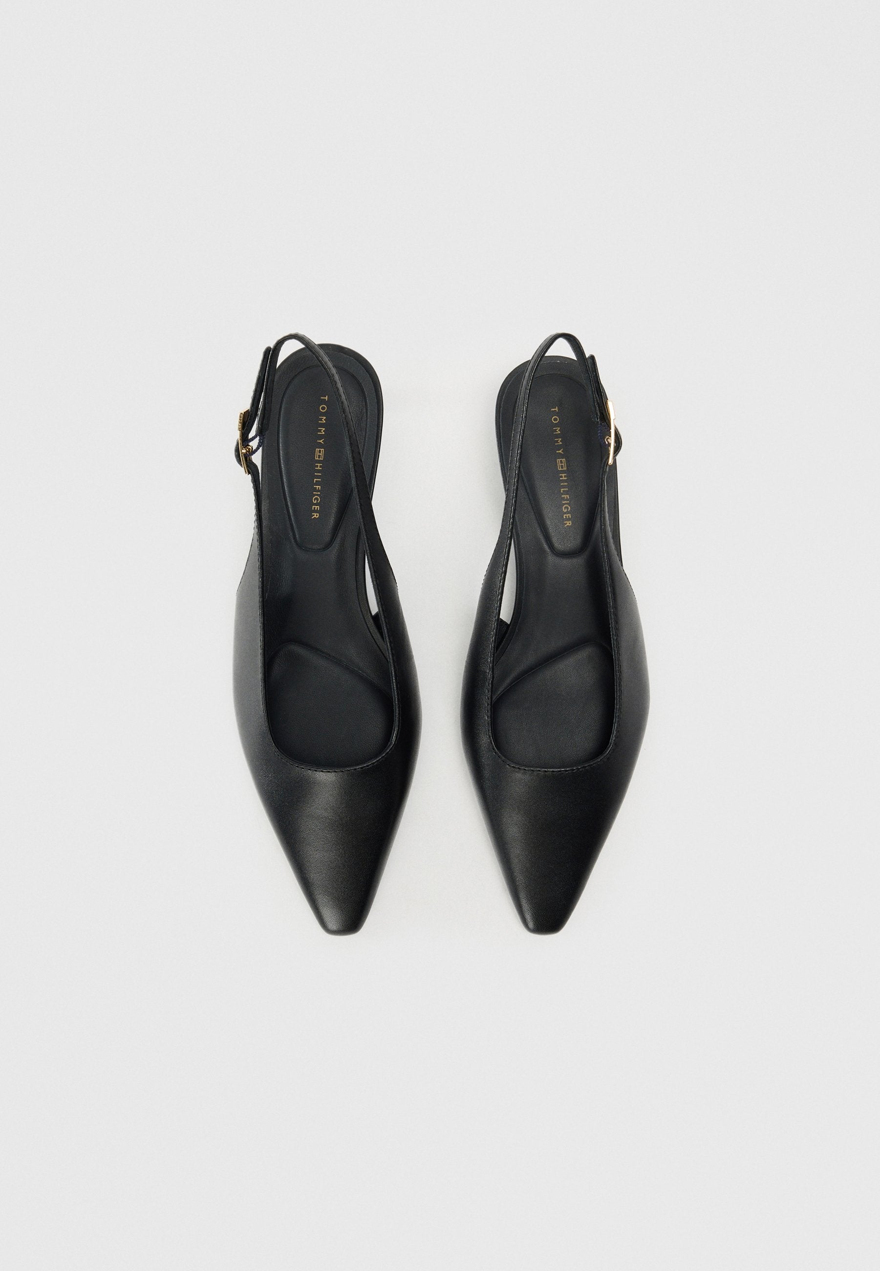 TH MONOGRAM LEATHER SLINGBACK KITTEN HEELS Media 4
