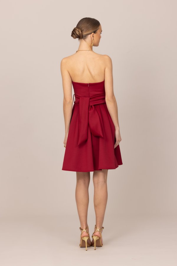 WAL G. JENIN WRAP SKATER DRESS