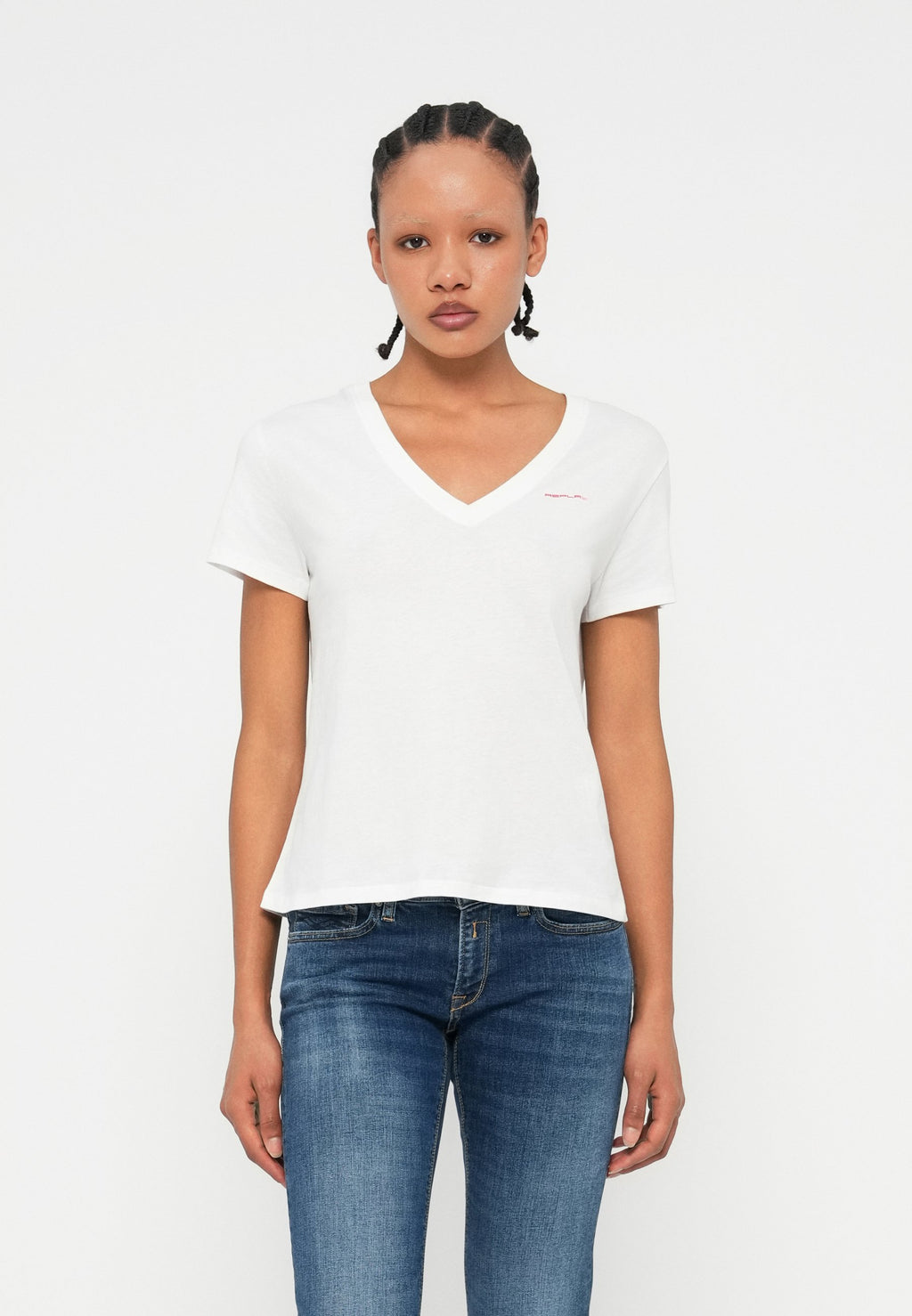 Replay V NECK LOGO 2 PACK