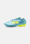 New Balance TEKELA V5 TEAM FG - Firm-ground football boots - metallic blue/alkaline green/team navy