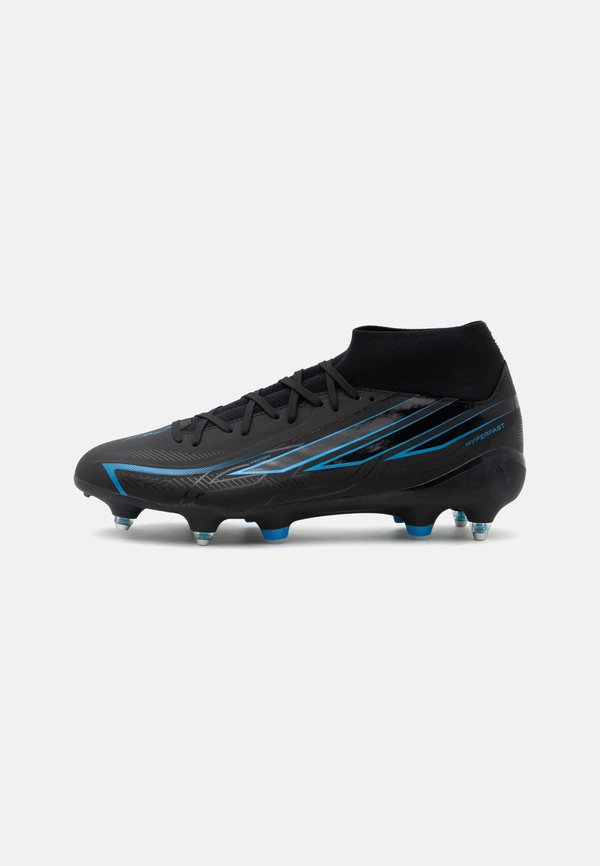 adidas Performance F50 HYPERFAST LEAGUE MID SG UNISEX - Soft-ground football boots - core black/lucid ray blue