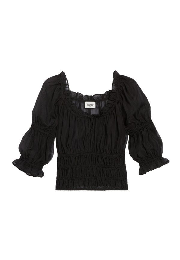 Claudie Pierlot BLOUSE COURTE VOLANTS