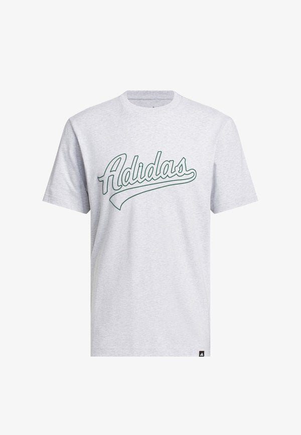 adidas Sportswear ADIDAS SPORTSWEAR VARSITY TAILSWEEP GRAPHIC T-SHIRT - Print T-shirt - light grey heather