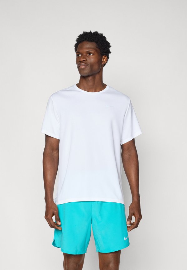 Nike Performance MILER - Sports T-shirt - white/reflective silver
