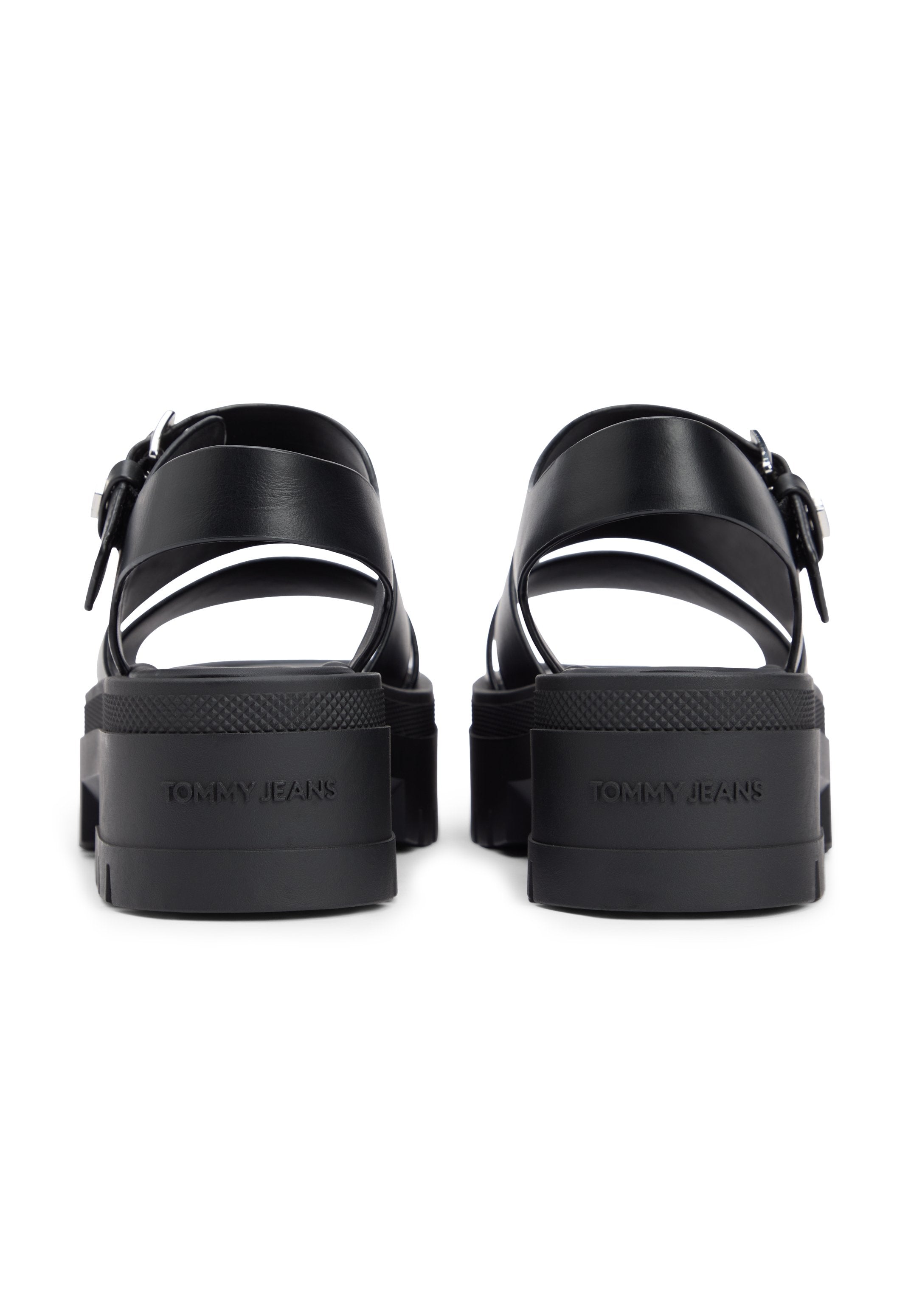 Tommy Jeans BUCKLE LEATHER CLEAT PLATFORM SANDALS