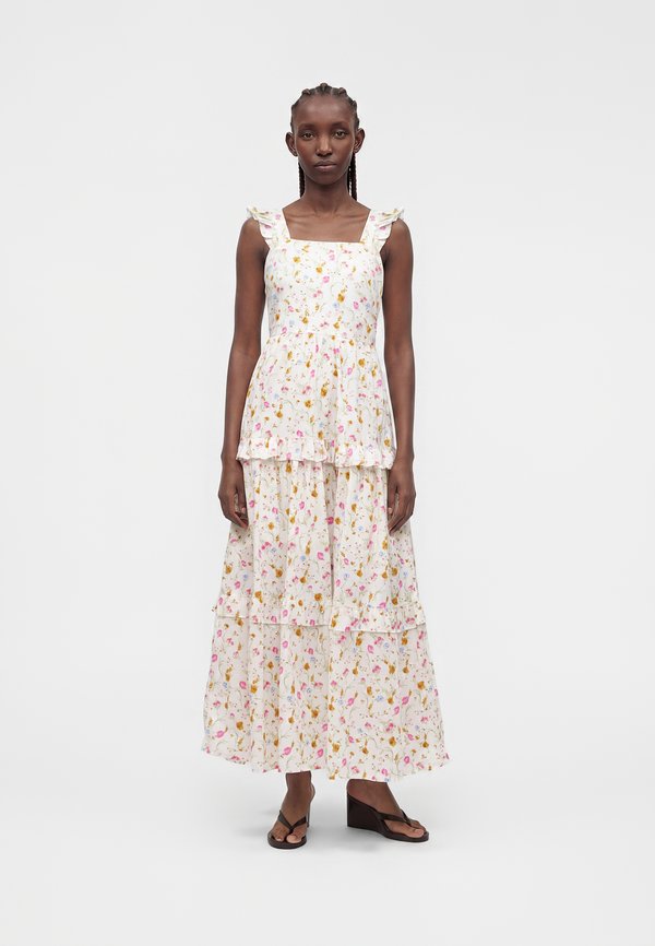 Vero Moda VMSIV IVANA LONG DRESS - Maxi dress - snow white