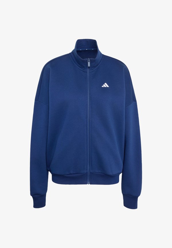 adidas Sportswear 3 STRIPES STUDIO TRACKTOP - Zip-up sweatshirt - dark blue