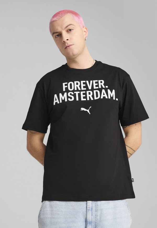 Puma CONCEPT AMSTERDAM RELAXED  - Print T-shirt - black