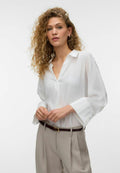 Vero Moda VMDORIS - Button-down blouse - snow white