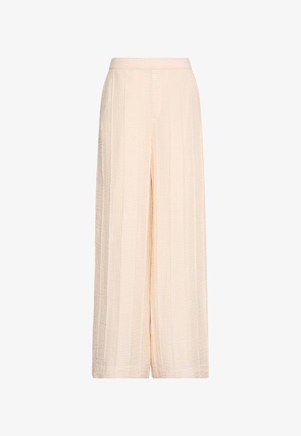 Calvin Klein CALVIN KLEIN RELAXED SHEER STRIPE CRINKLE TROUSERS - Trousers - beige