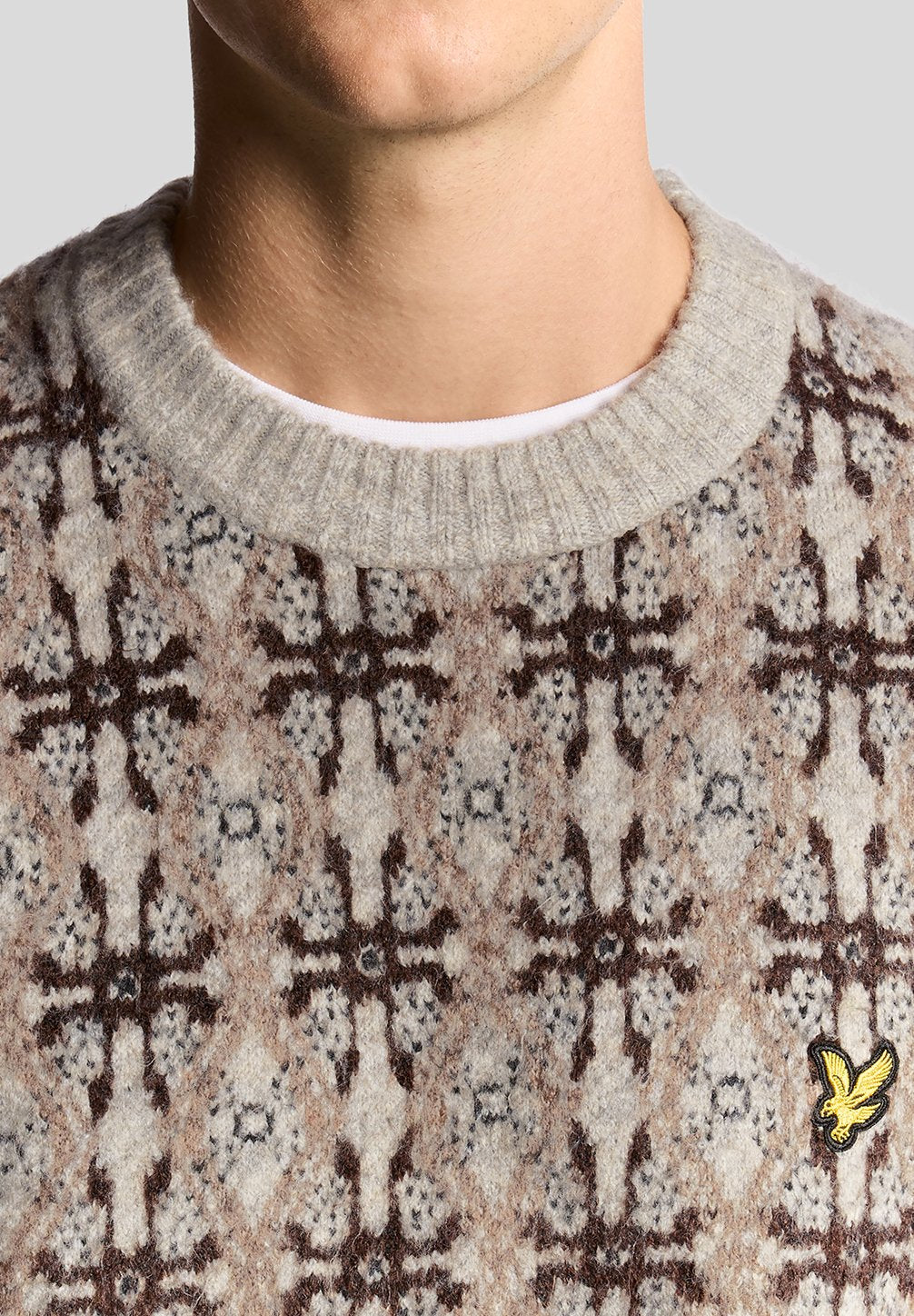 Lyle & Scott BRUSHED INTARSIA CREW NECK