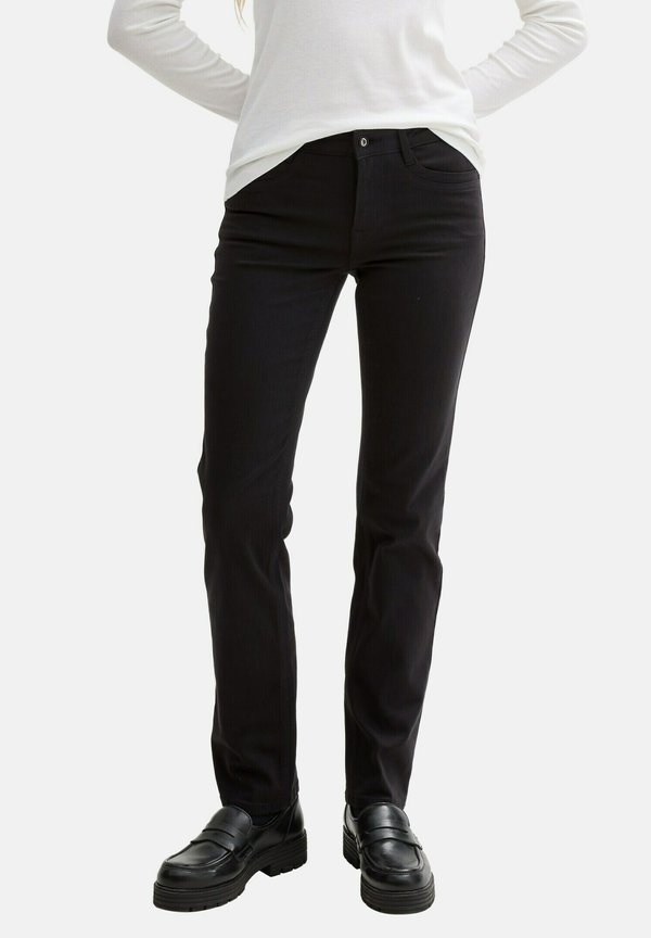 TOM TAILOR TTALEXA STRAIGHT FIT - Straight leg jeans - black denim