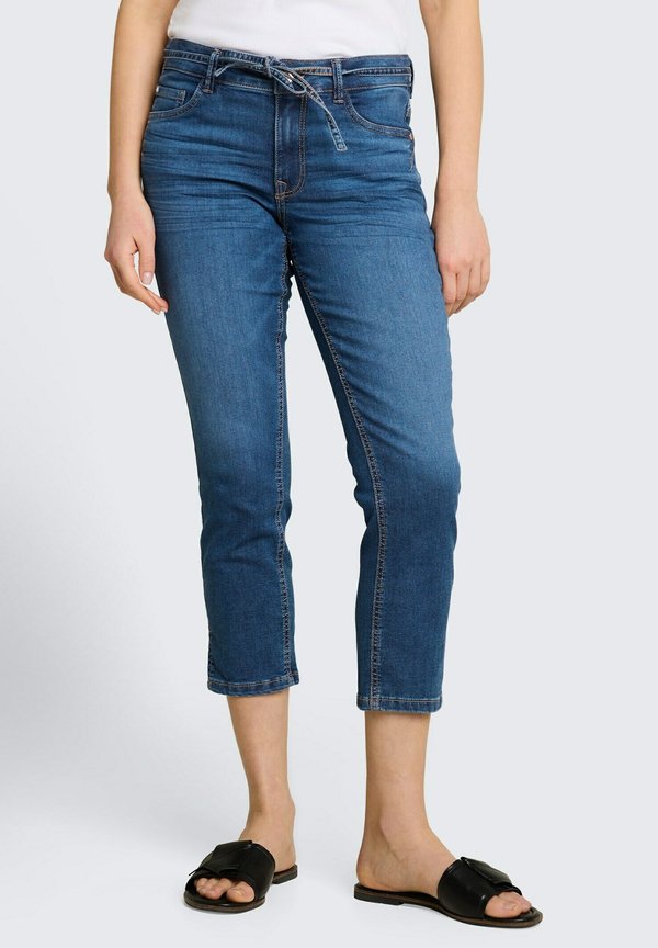 TOM TAILOR TTLENE SLIM FIT - Slim fit jeans - clean mid stone blue denim