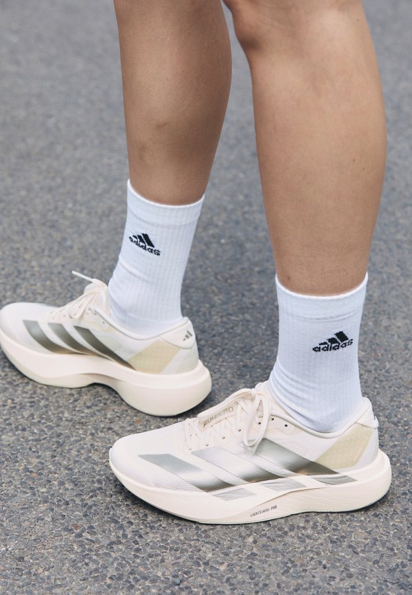 adidas Performance ADIZERO EVO SL W - Trainers - white/cyber metallic/warm vanilla