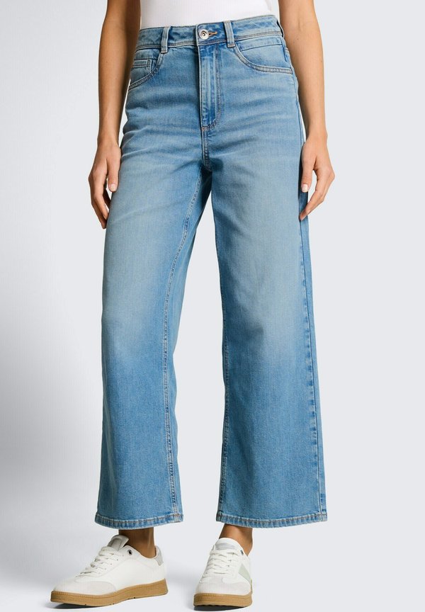 TOM TAILOR TTNELMA CULOTTE FIT - Straight leg jeans - clean light stone blue denim