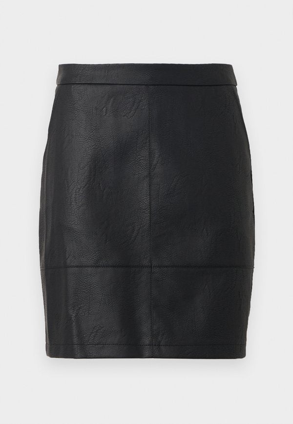 Vero Moda Synthetic leather VMIDA Mini - Mini skirt - black