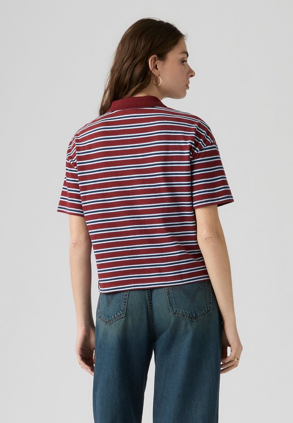 Levi's® DIDION RUGBY POLO - Polo shirt - milano stripe warm cabernet
