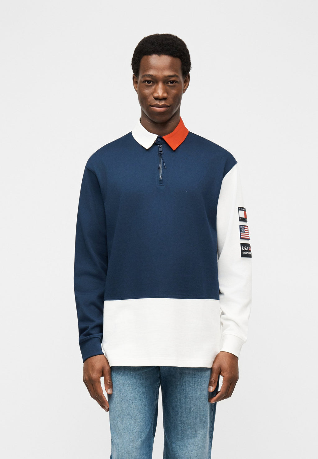 TOMMY X U.S. SAIL GP TEAM COLOUR-BLOCKED RELAXED RUGBY SHIRT Media 3