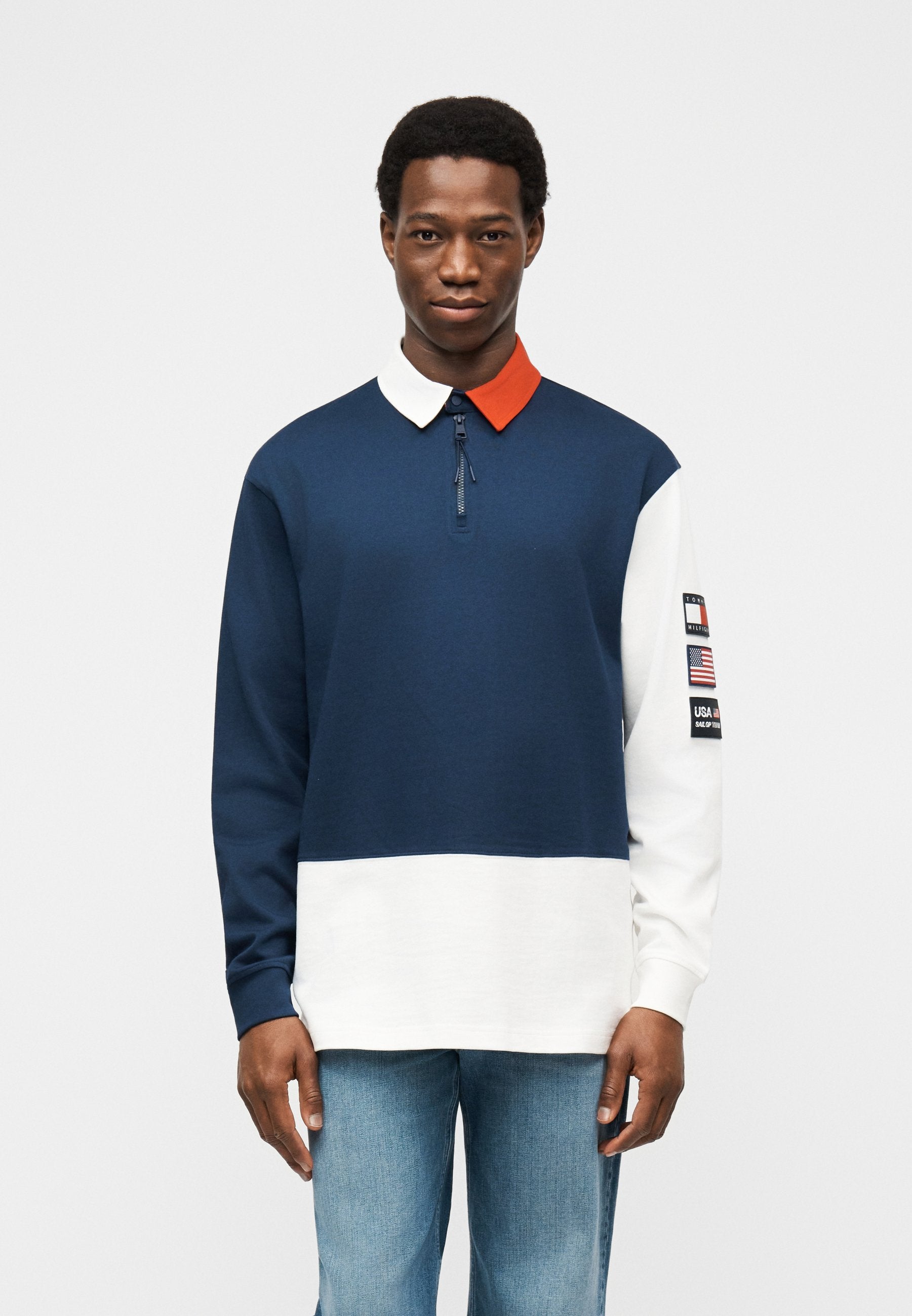 TOMMY X U.S. SAIL GP TEAM COLOUR-BLOCKED RELAXED RUGBY SHIRT Media 3