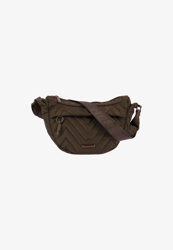 Skechers QUILTED SHOULDER BAG UNISEX - Cross body bag - dark brown