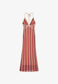 Guess SL FEARNE HALTER DRESS - Maxi dress - pop rose multi