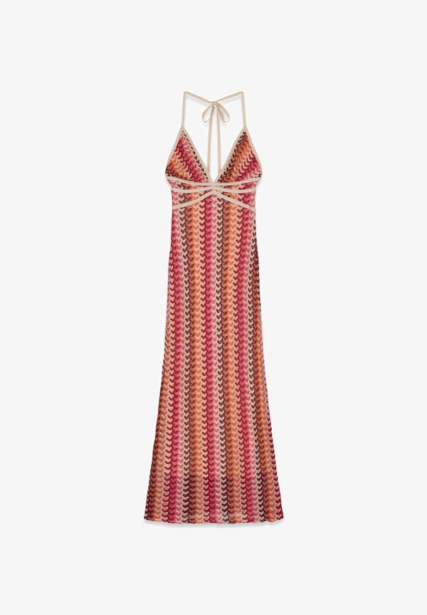 Guess SL FEARNE HALTER DRESS - Maxi dress - pop rose multi
