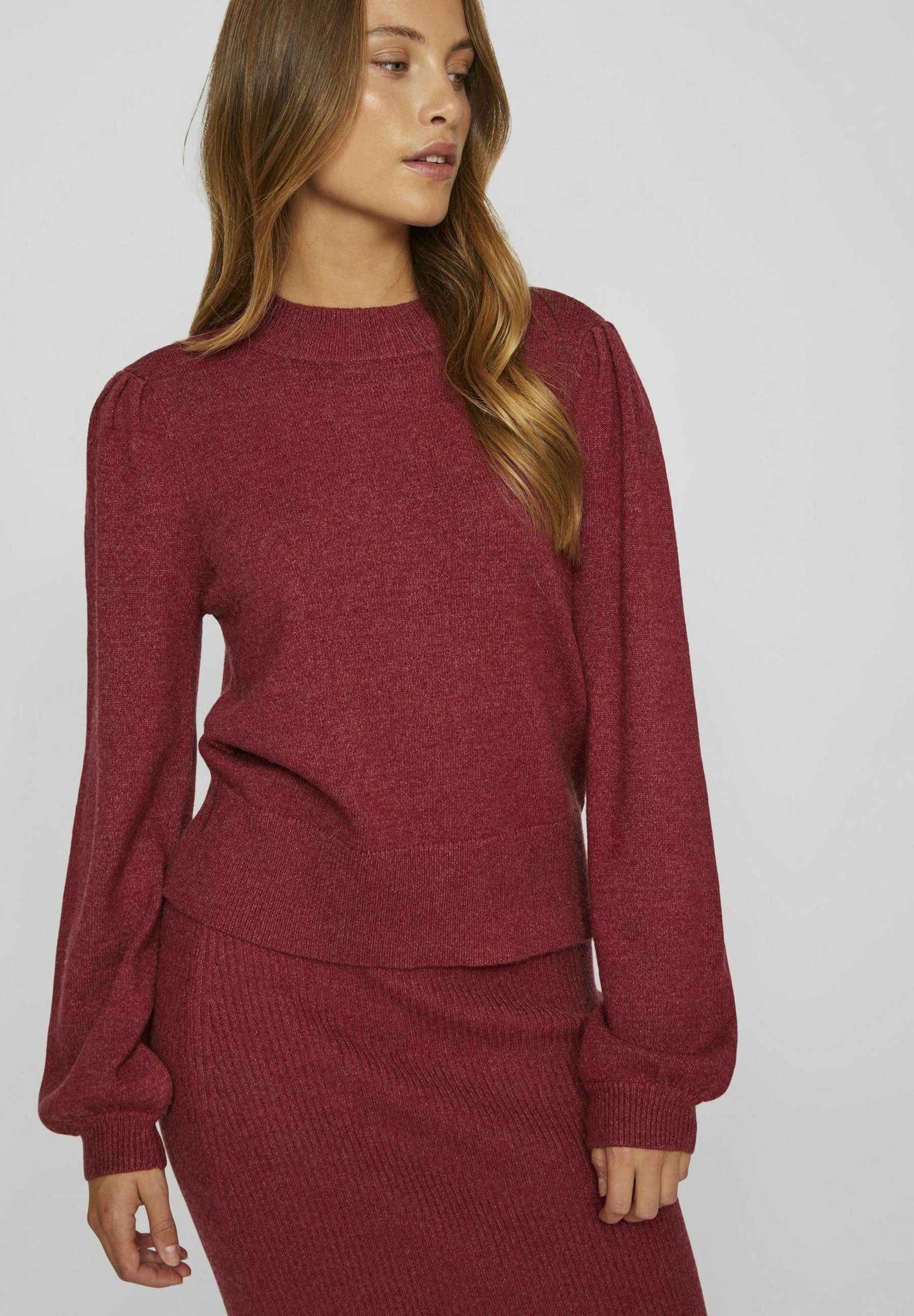VILA VIRIL TURTLE-NK BALLOON L/S TOP - NOOS