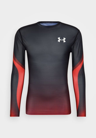Under Armour HEATGEAR SUBLIMATED CREW - Long sleeved top - red/black/white