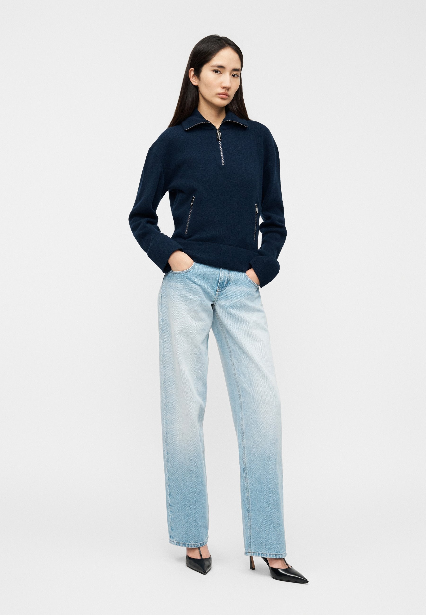 Victoria Beckham HALF ZIP MILANO JUMPER