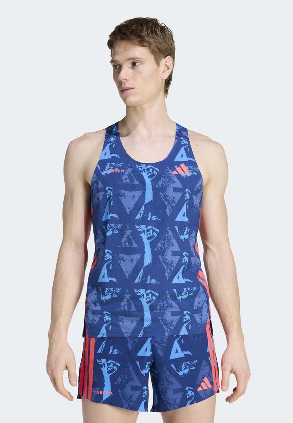 adidas Performance LABRUM SINGL M - Top - dark blue lucid red
