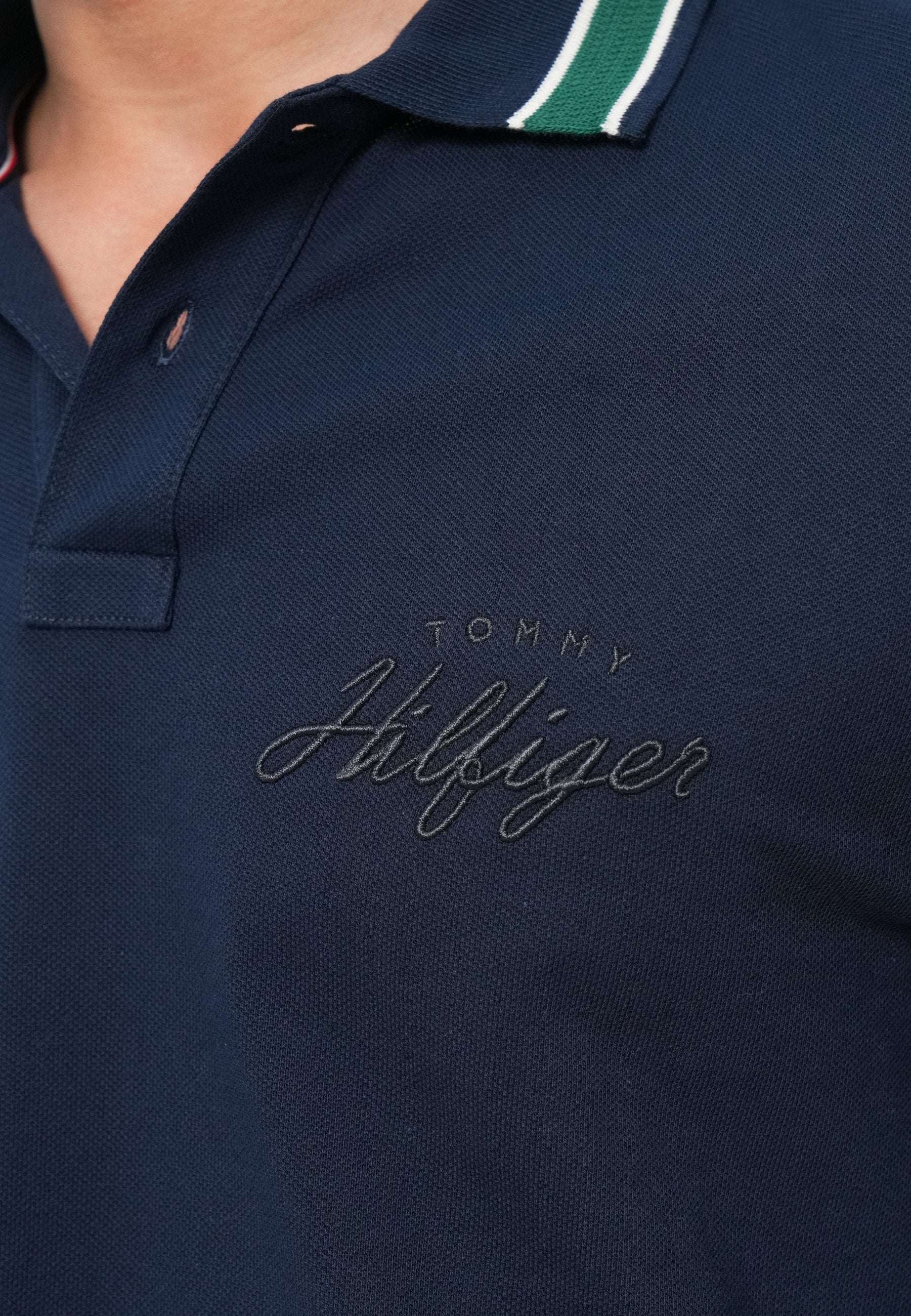 REGULAR FIT TIPPED LONG SLEEVE POLO SHIRT Media 6