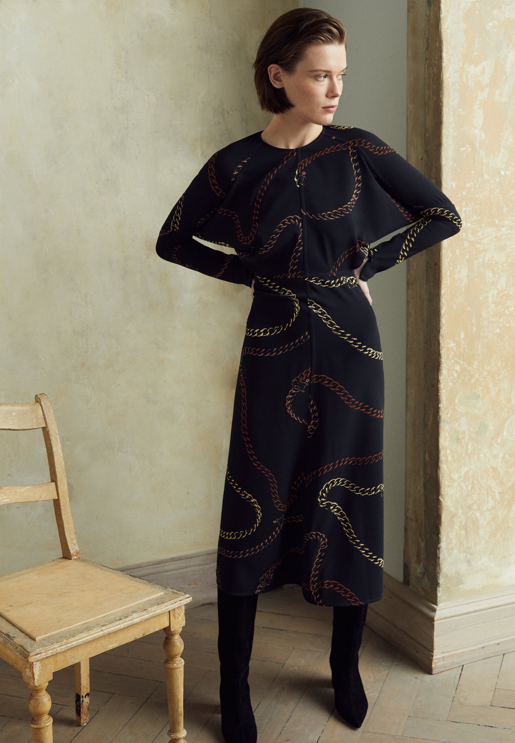 Victoria Beckham SLEEVE DETAIL DOLMAN MIDI