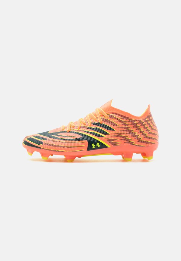 Under Armour UA U SHADOW PRO 4 FG - Football boots artificial grass - electric tangerine/arden green/high vis yellow