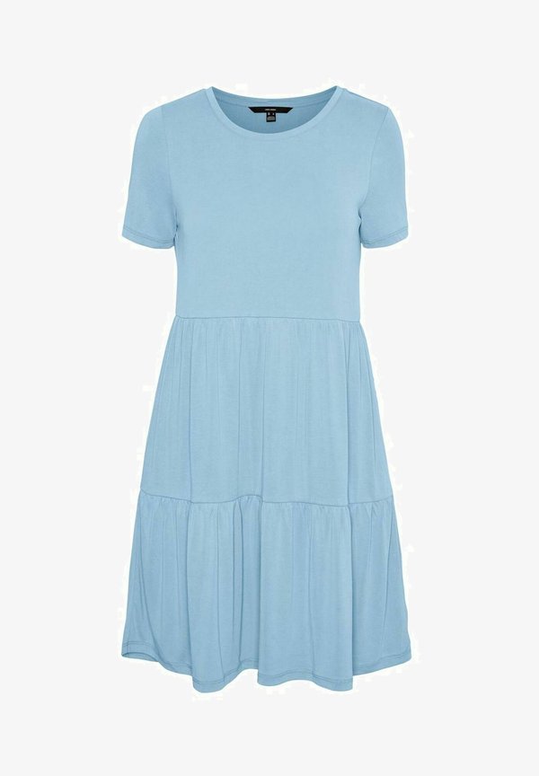 Vero Moda LOCKERES KURZARM  - Jersey dress - blau