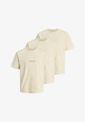 Jack & Jones 3 PACK - Basic T-shirt - antique white