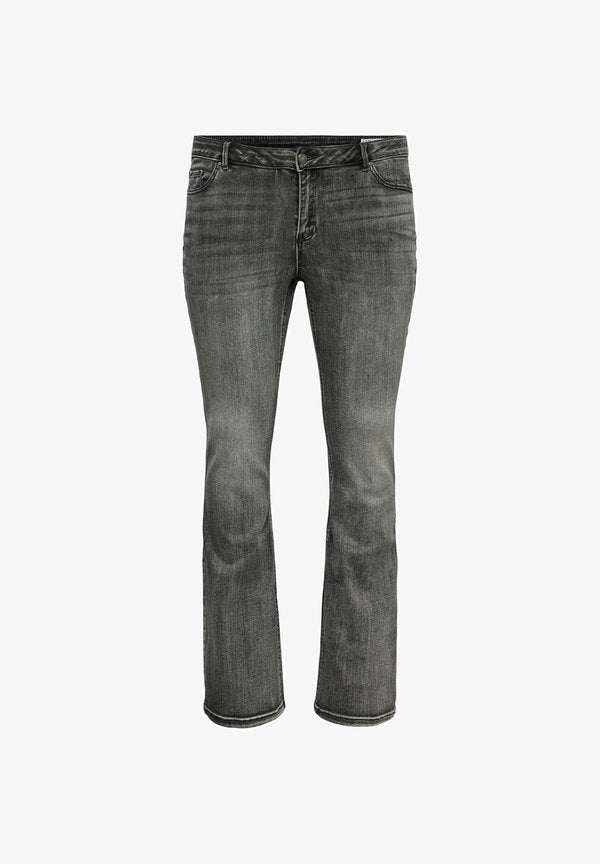Vero Moda Curve FLARED FIT JEANS VMCFLASH MID RISE FLARED FIT JEANS - Bootcut jeans - medium grey denim