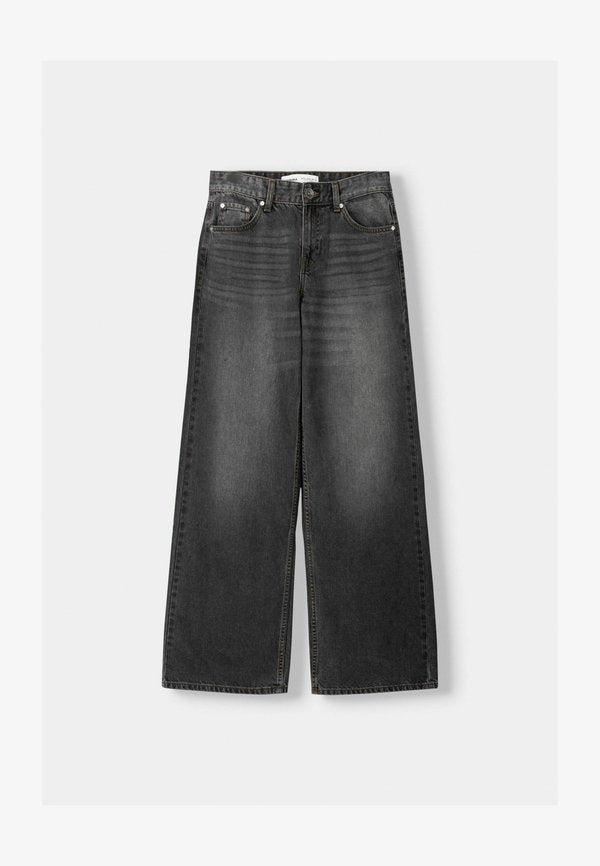 Bershka BOYFRIEND - Relaxed fit jeans - mottled dark grey