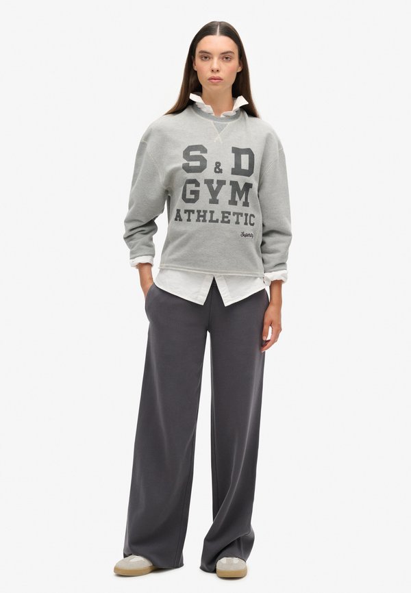 Superdry & Co WASH STRAIGHT - Tracksuit bottoms - charcoal grey
