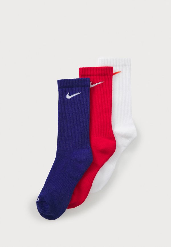 Nike Performance EVERYDAY PLUS CUSH CREW UNISEX 3 PACK - Sports socks - university red/white/safety orange/deep royal blue