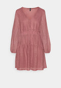 Vero Moda VMHONEY BUTTON SHORT DRESS - Day dress - rose brown