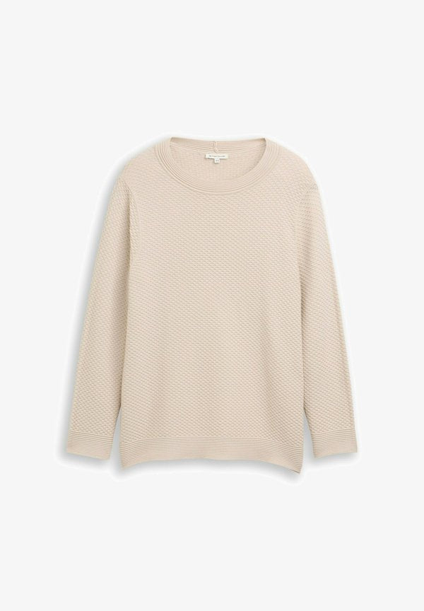 TOM TAILOR Jumper - sand stone beige