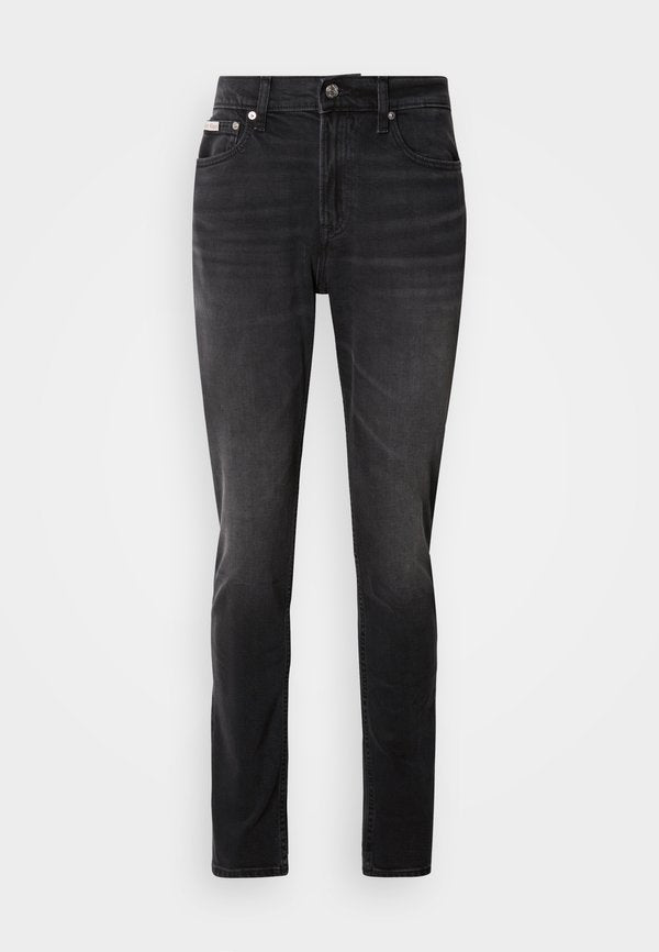 Calvin Klein Jeans SLIM TAPER OIL SLICK - Jeans Tapered Fit - essential black